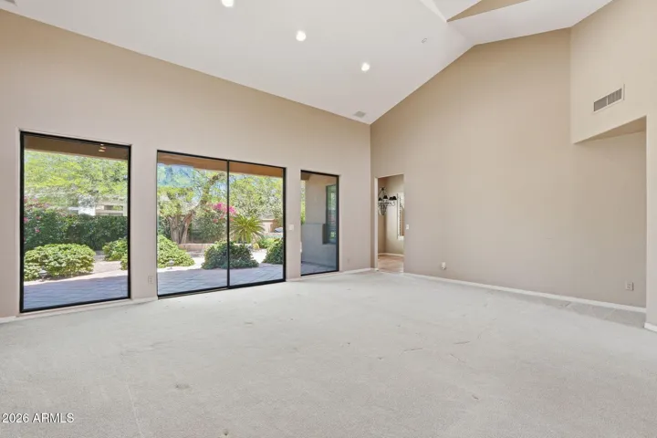 Living / Dining Room with views to backyard