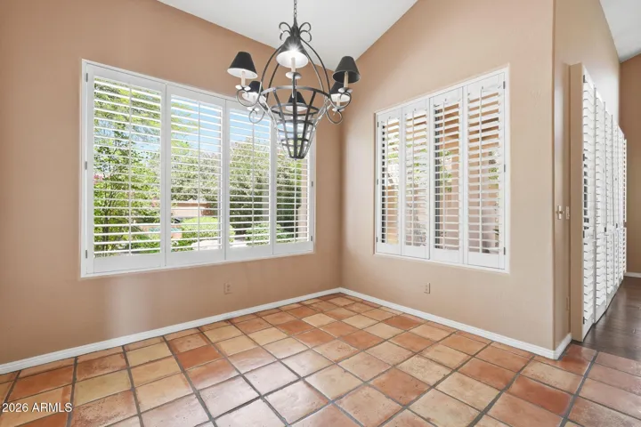Breakfast nook in kitchen