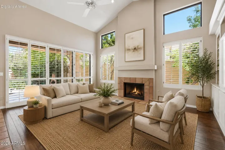 Virtually Staged family room
