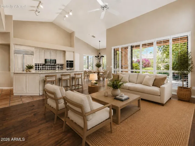 Virtually Staged family room