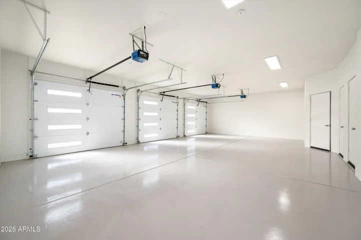 Epoxy floors, new Garage Doors, & lots of storage