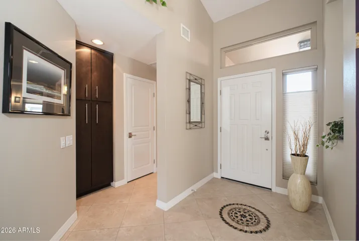 A medallion welcomes you into the home.