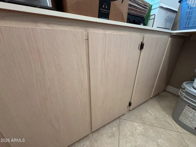 Folding surface and additional storage below.