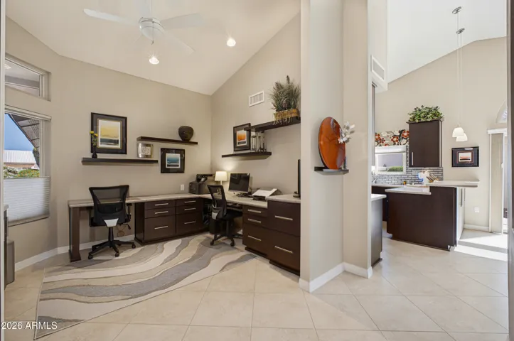 This area can be enclosed with either French Doors or foldable screens.