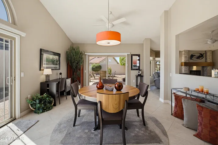 Plenty of room for a larger dining table.