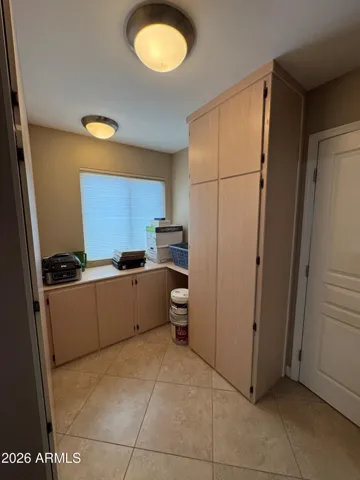 Plenty of storage that is for items to sensitive for the garage.