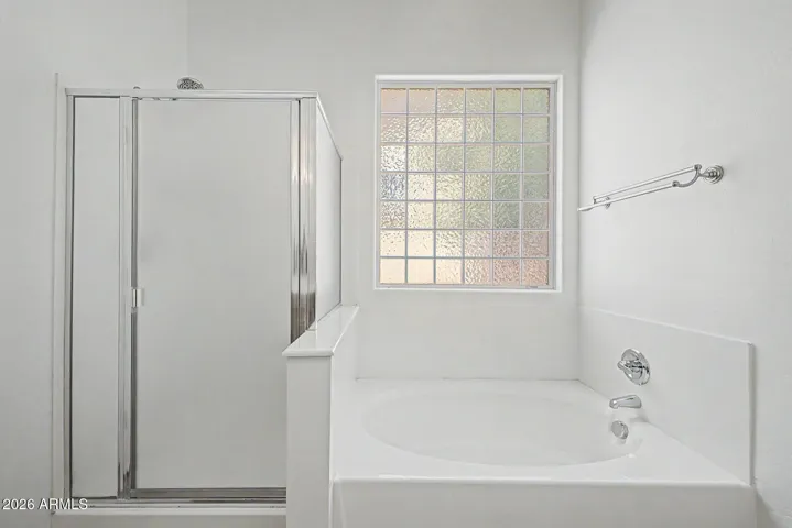 Main bathroom shower & bathtub