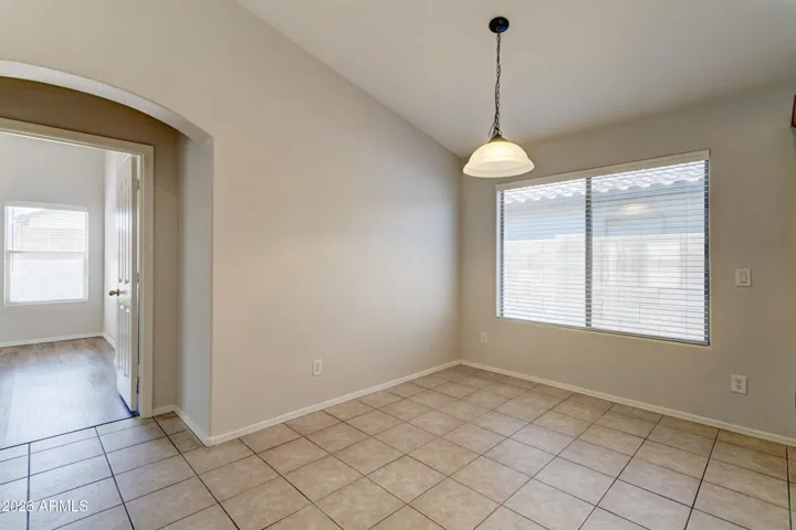 Spacious dining area