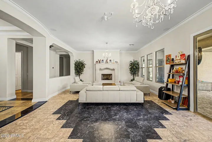 Entertain your guests & family in front of the beautiful gas fireplace
