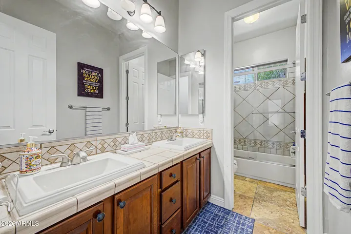 Bathroom that separates bedrooms 2 & 3