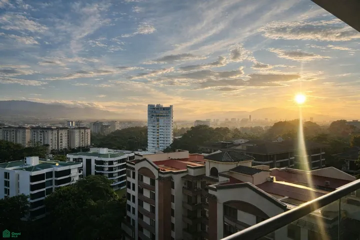 vista del atardecer