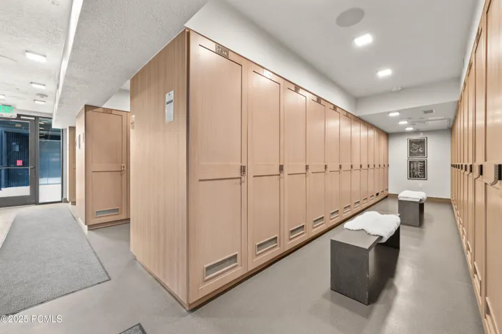 Inside the Ski Tower, Kings Crown residents have a designated gear locker.