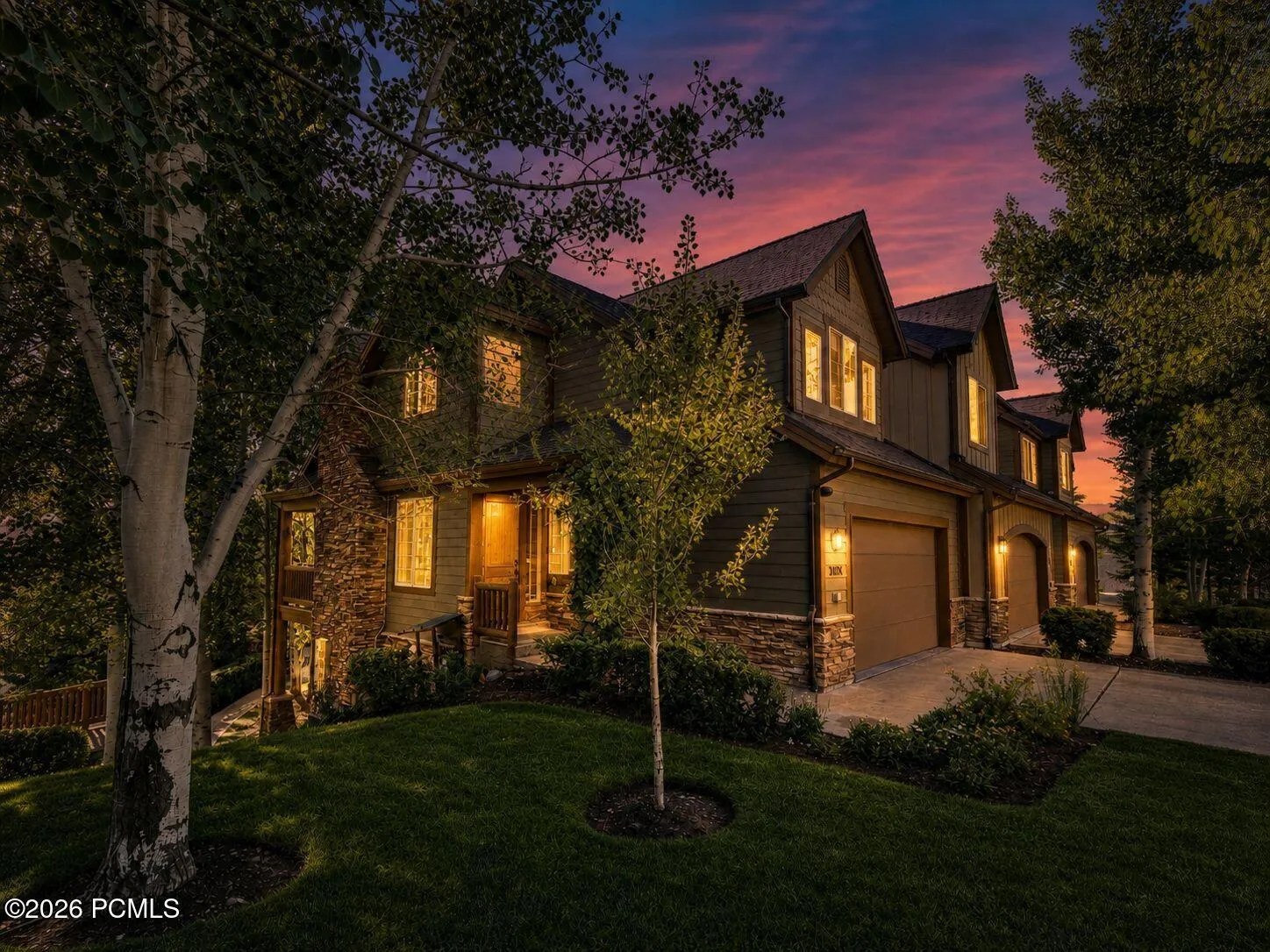 Canyon Links Townhouse Evening Exterior