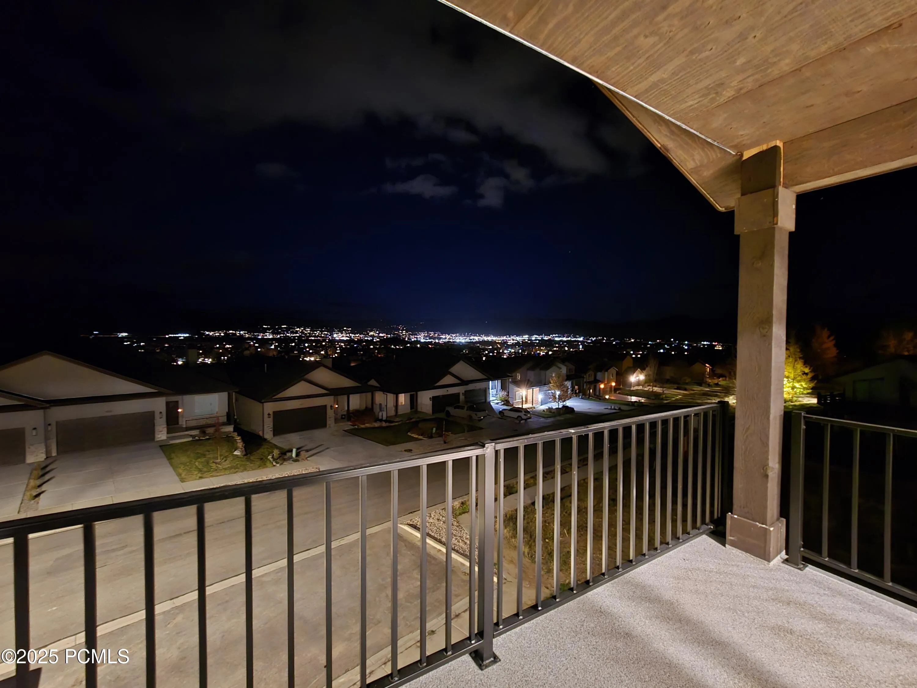 upper balcony at night