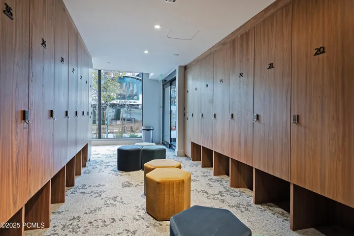 amenity common area and ski lockers