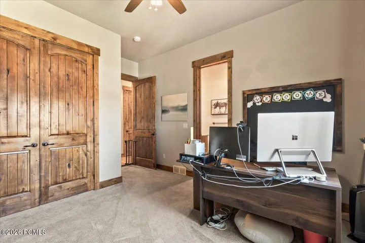 Main level bedroom with Jack & Jill Bathroom