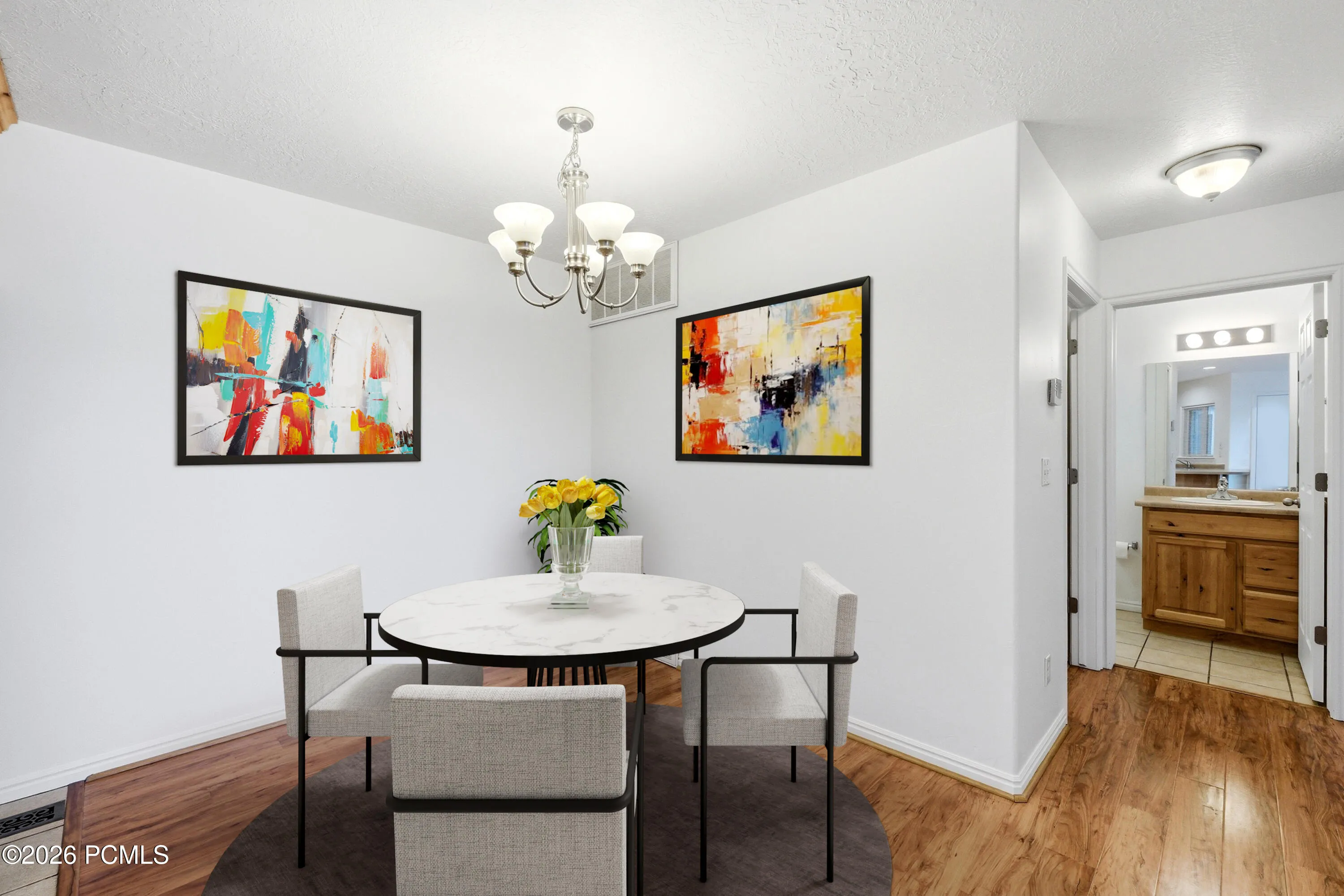 .Virtual Staged Pictures of Furniture. Not actual in property