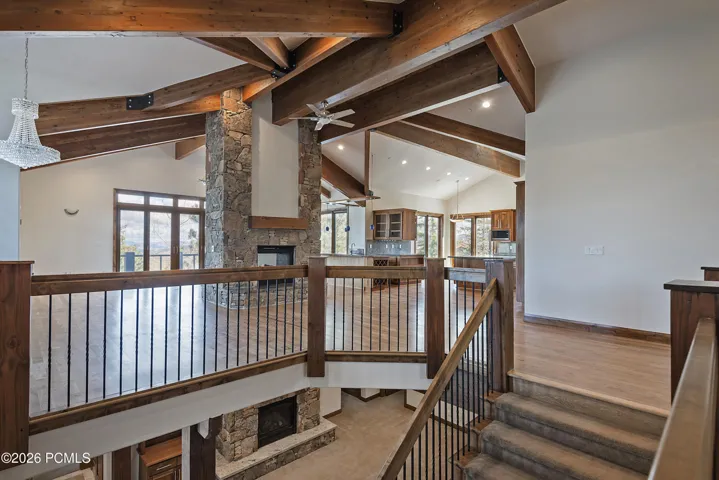 staircase and great room