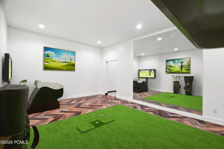 Golf Simulator Virtually Staged