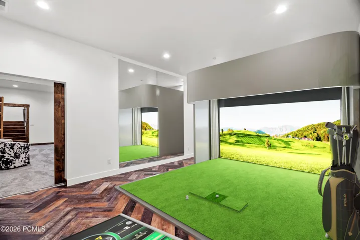 Golf Simulator Virtually Staged