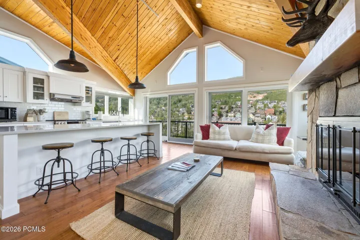 Kitchen and Great Room with Massive Mountain Views