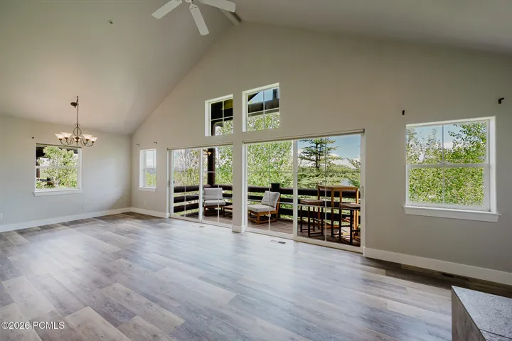 Living room and dining area