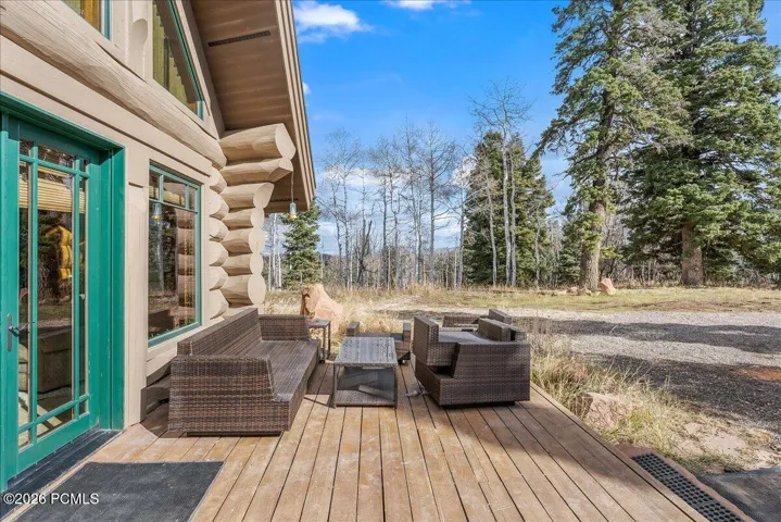 Front deck and entrance to home