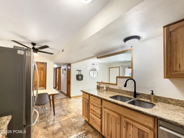 Kitchen with attached dining area