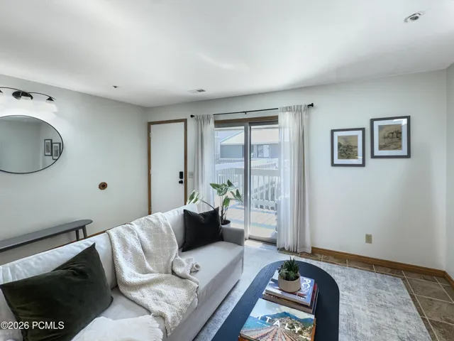 Cozy living room with Sliders for natural light