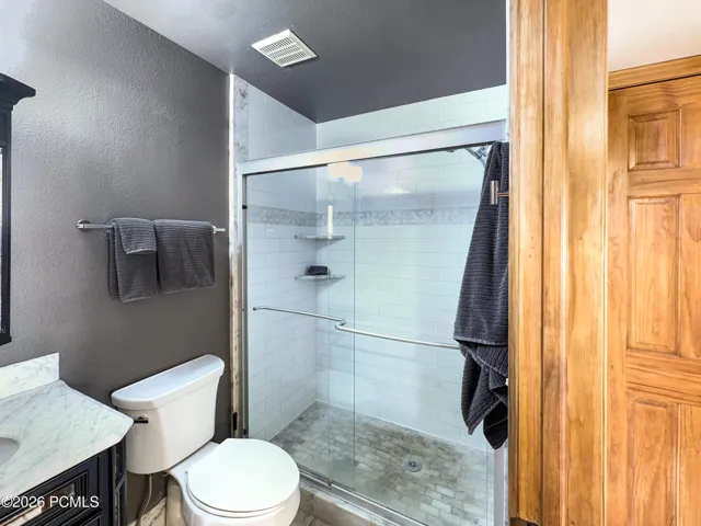 Glass walk in shower