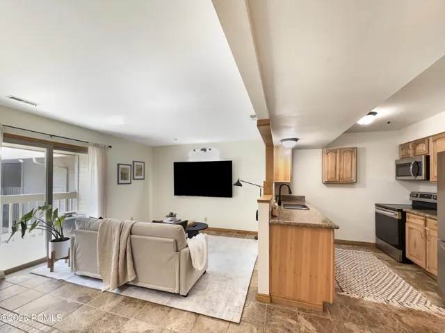 Living Room and full kitchen
