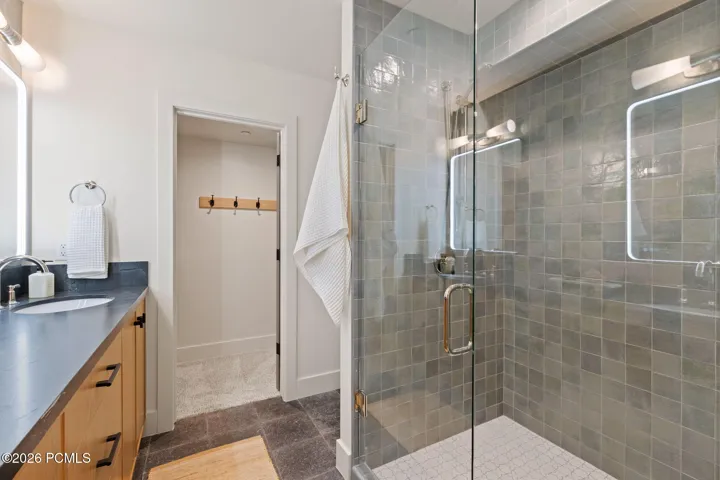 Shower and walk in closet