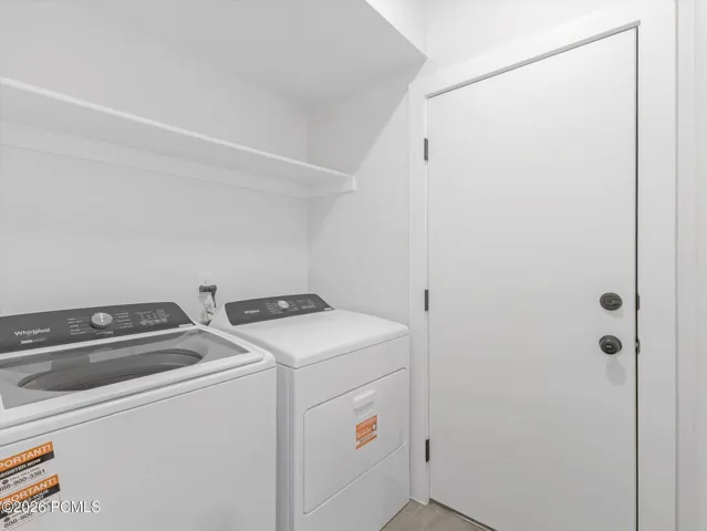 Laundry and door to garage