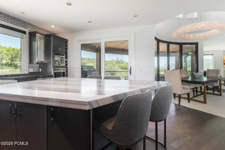 open floor plan - kitchen to dining