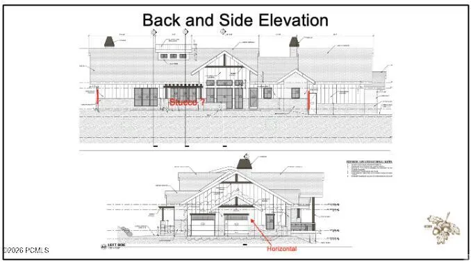 Back and side elevations