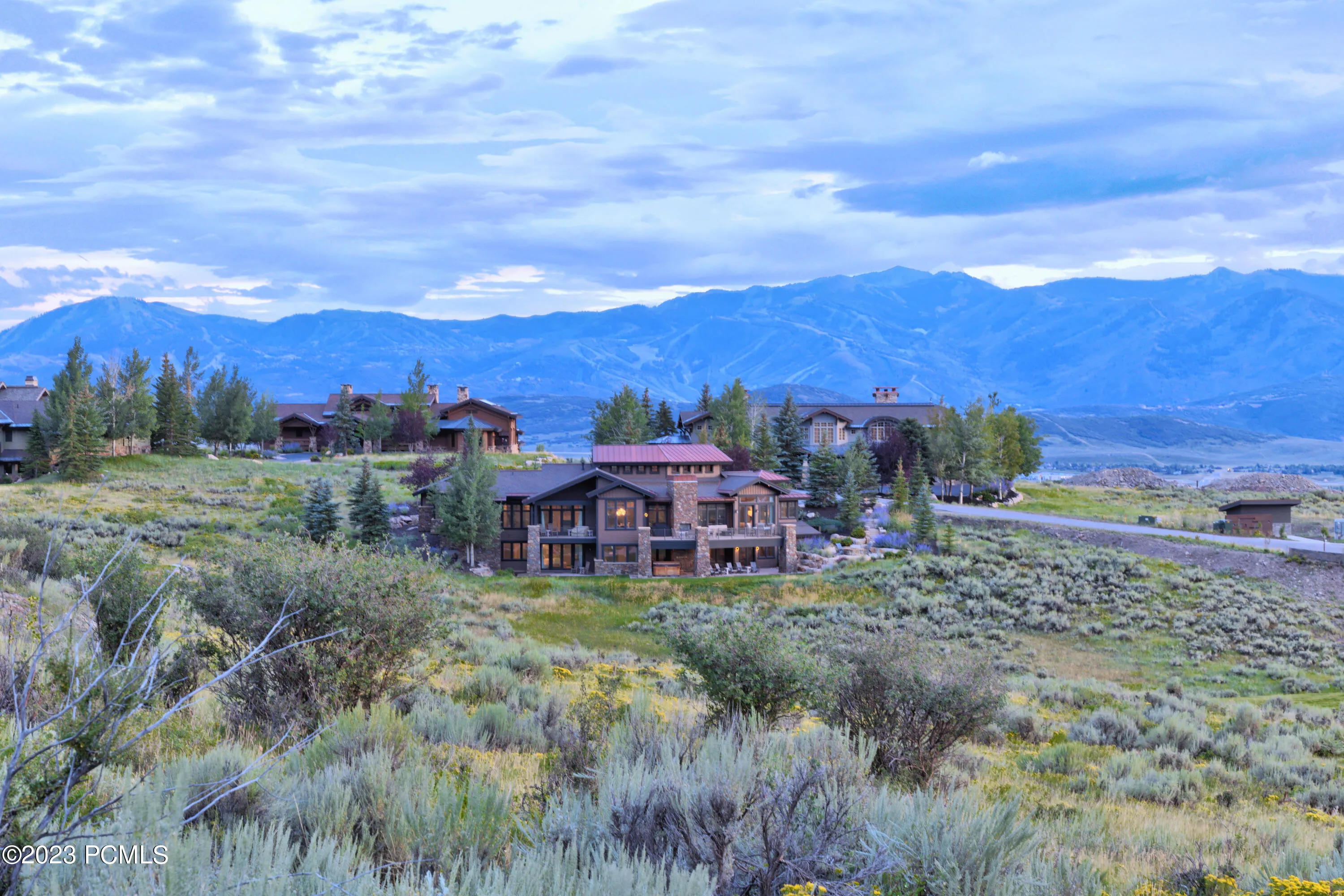 Subject home with Deer Valley Resort and Park City Mountain Resort in Background