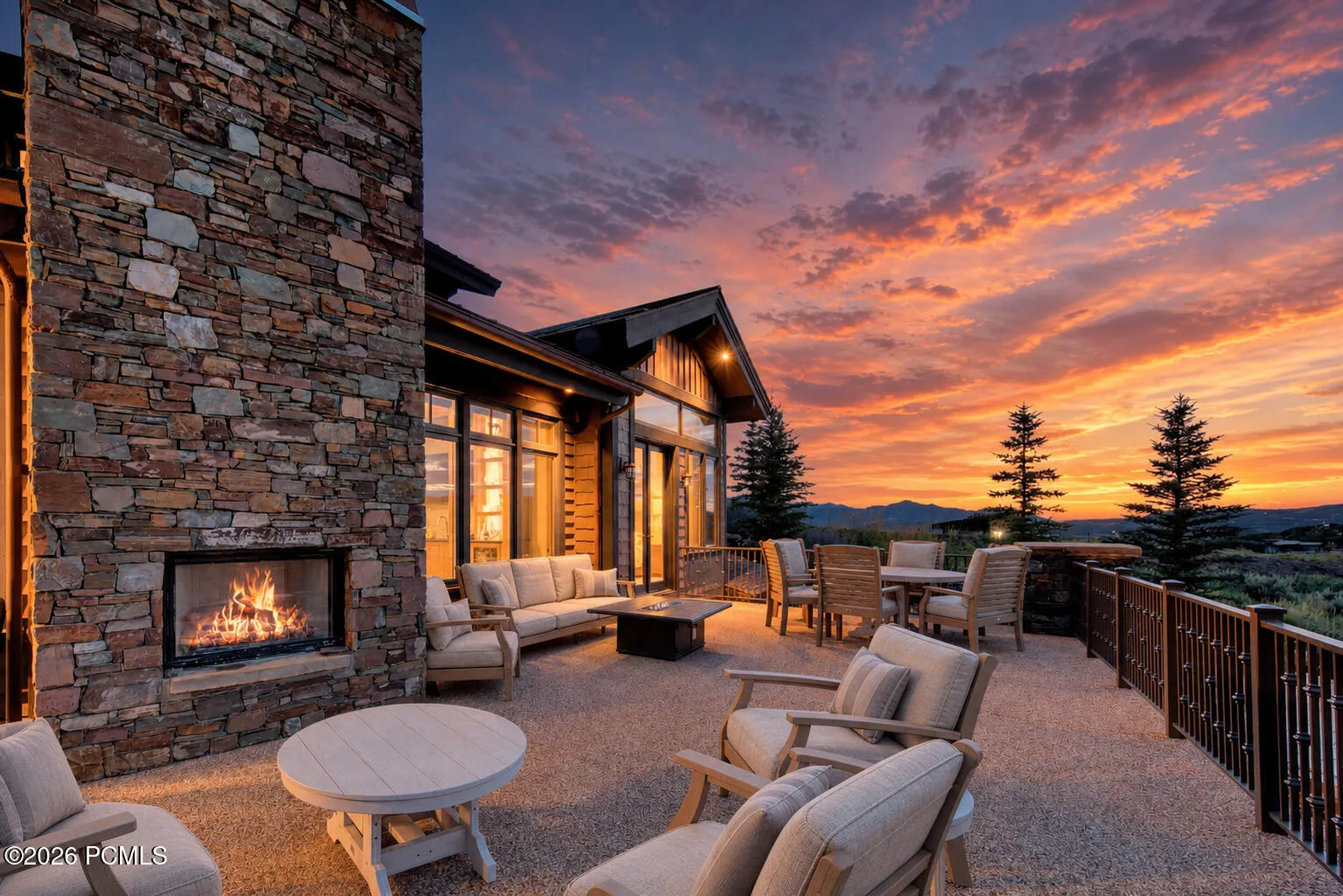 Enjoy beautiful sunsets from the deck.