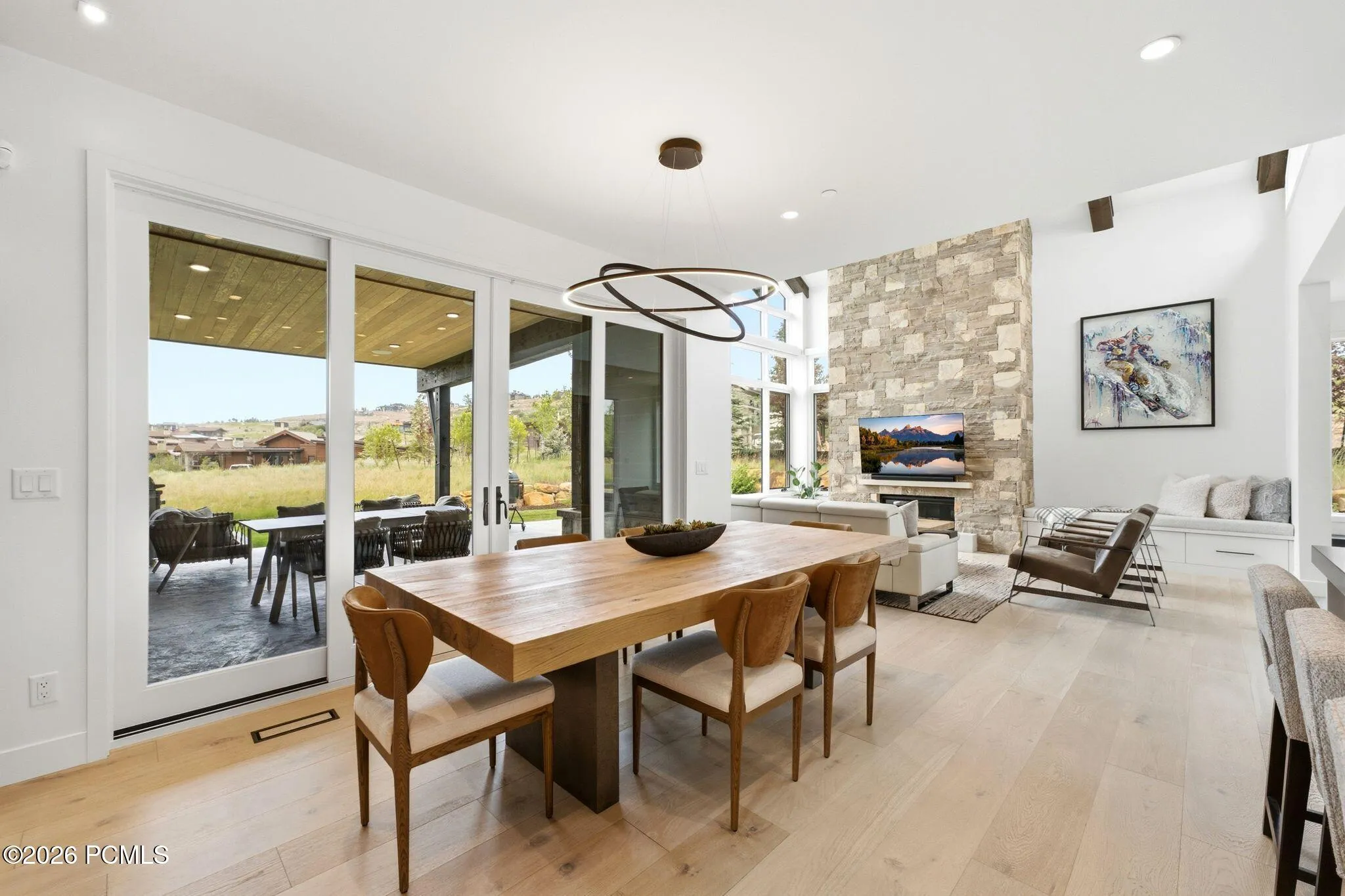 Spacious dining area