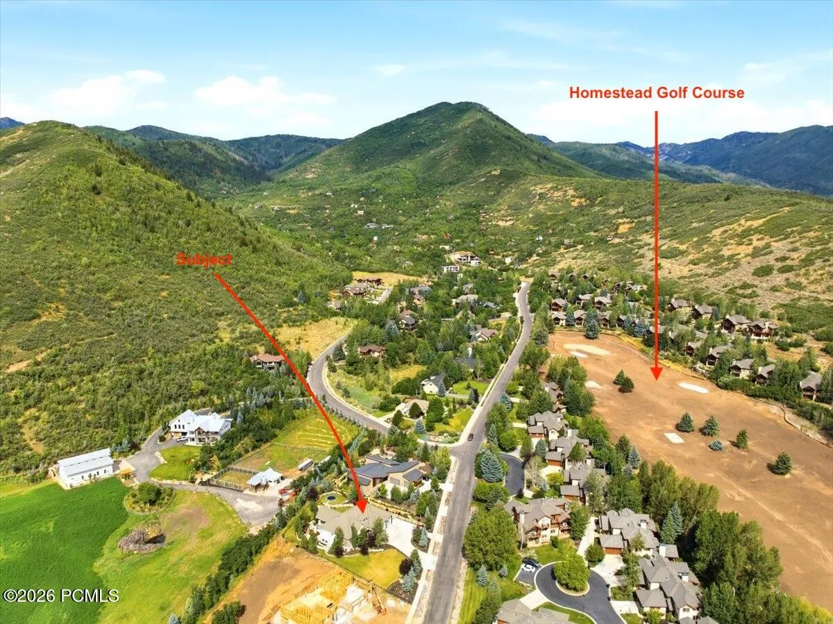 Aerial perspective of property near the Homestead Golf Course