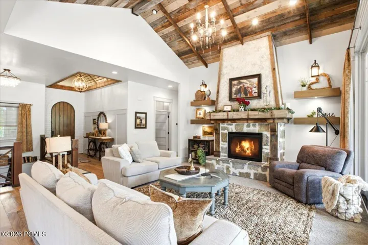 Living room featuring a fire place