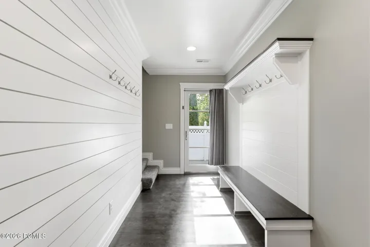 Side Door off Garage creates an ideal Mud Room