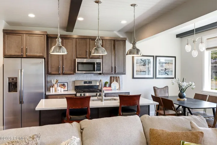 Living room and kitchen