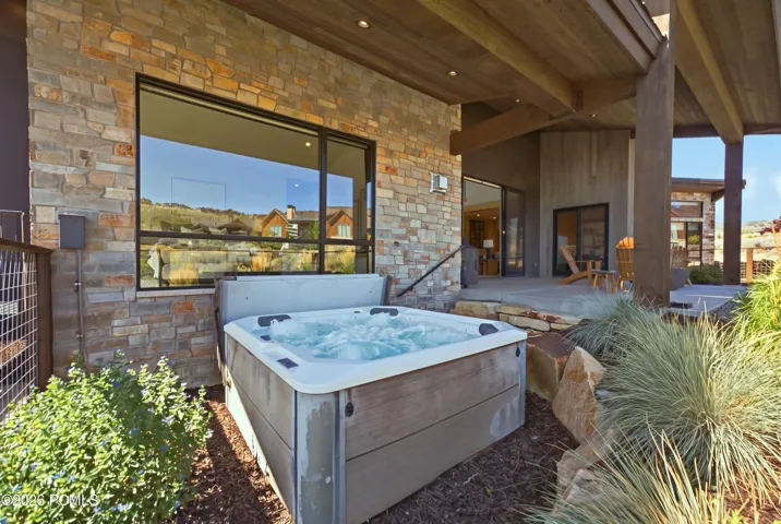 Covered hot tub