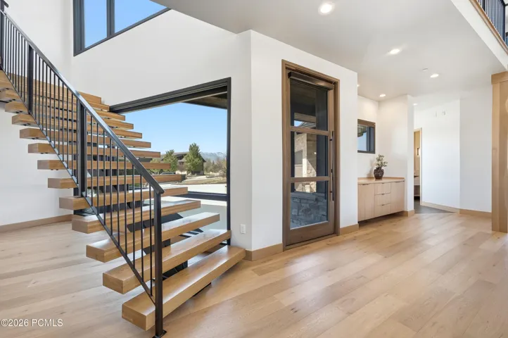 Entry with floating stairs