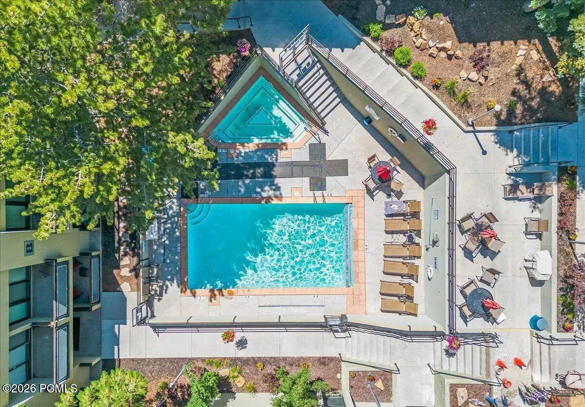 Arial view of Edelweiss Pool