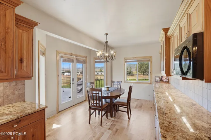 Main floor semi formal dining in kitchen area
