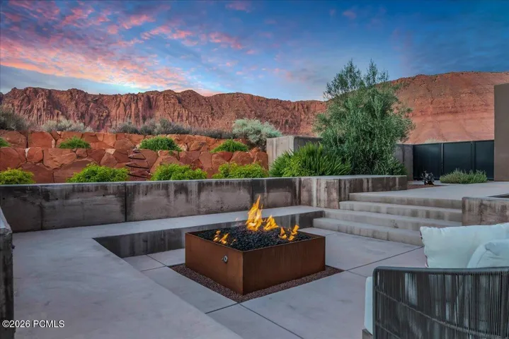 Twilight views from the north patio