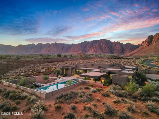 Aerial View of 802 W Wicasa Way in Kayenta situated on 1.78 acres with seamless views