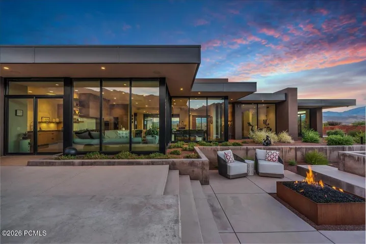 Twilight views from the north patio