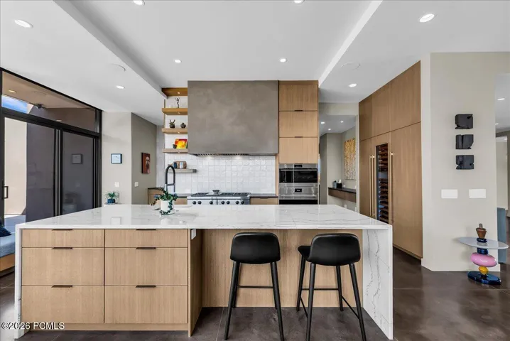 Main Kitchen with custom built in Thermador and Sub Zero appliances